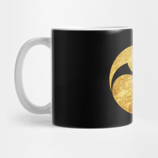 Kobayakawa Mon Japanese clan faux gold Mug